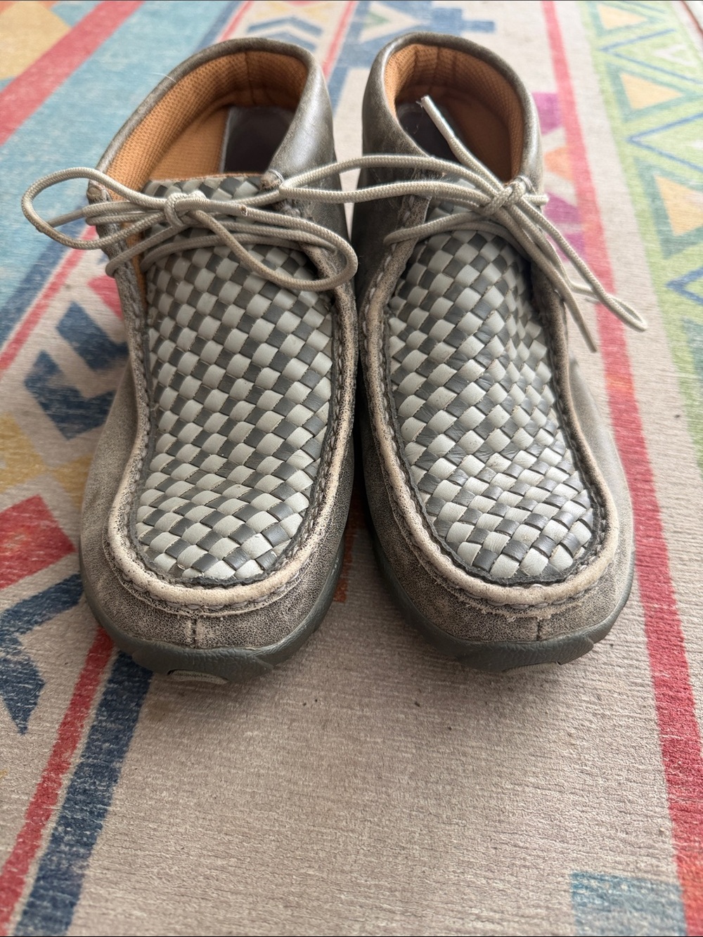 Twisted X Men's Woven Slip-On Loafers in Light Gray